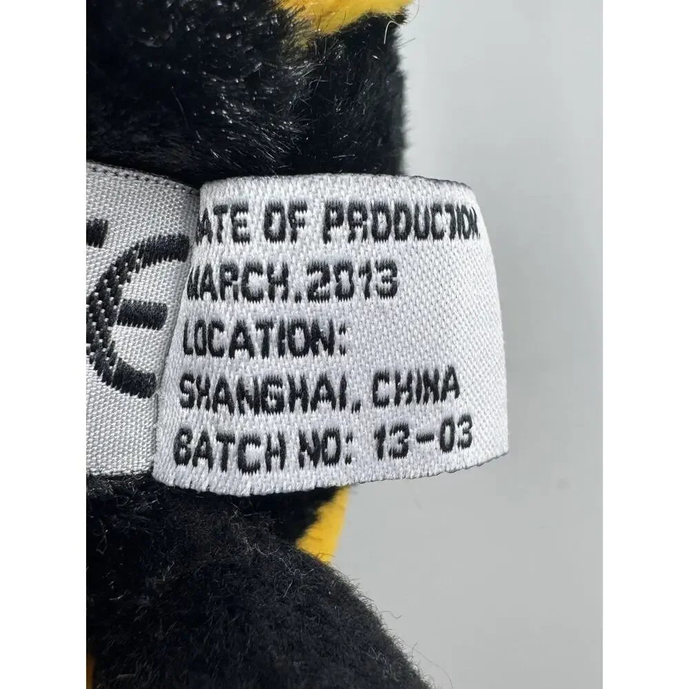 Unipak Bumblebee Yellow Black Striped Plush 8” Stuffed Animal